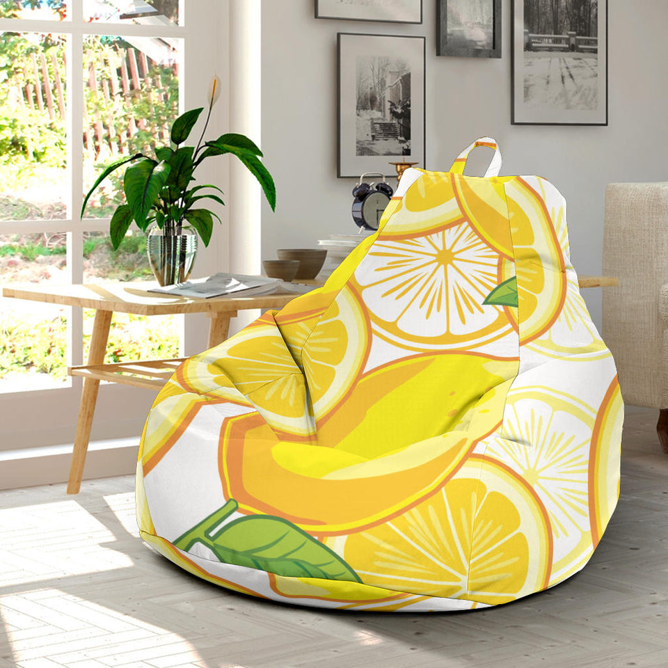 Lemon Pattern Background Bean Bag Cover