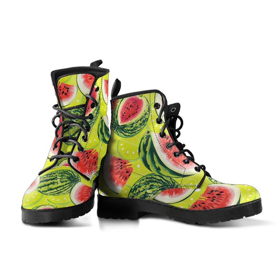 Watermelon Theme Pattern Leather Boots