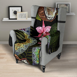 Snake Leaves Coconut Pattern Chair Cover Protector