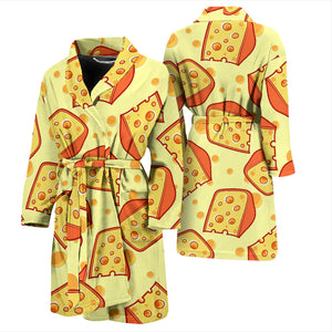 Cheese Pattern Men Bathrobe