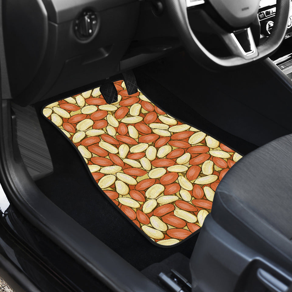 Peanut Pattern Background Front Car Mats