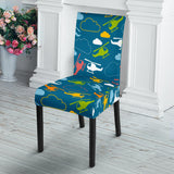 Color Helicopter Pattern Dining Chair Slipcover