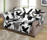 Crow Pattern Loveseat Couch Cover Protector