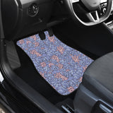 Yorkshire Terrier Pattern Print Design 02 Front Car Mats