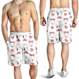 Bull Terrier Pattern Print Design 04 Men Shorts