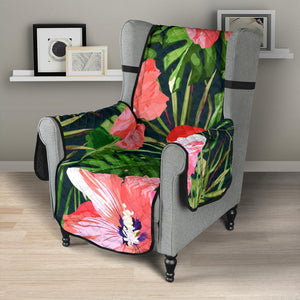 Parrot Leaves Pattern Chair Cover Protector