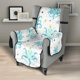 Octopus Blue Pattern Chair Cover Protector