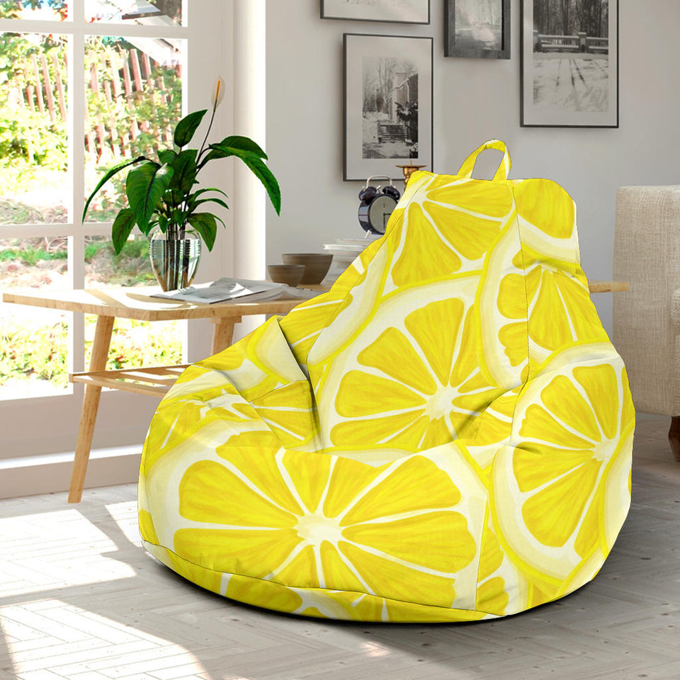 Sliced Lemon Pattern Bean Bag Cover