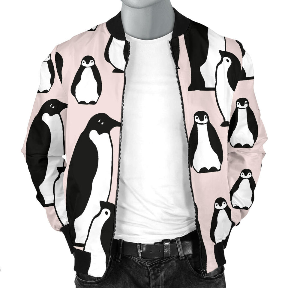 Penguin Pattern Background Men Bomber Jacket