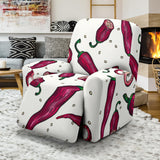 Red Chili Pattern background Recliner Chair Slipcover