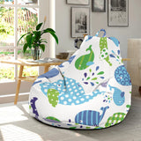 Whale Stripe Dot Pattern Bean Bag Cover