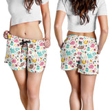 Tea pots Pattern Print Design 05 Women Shorts