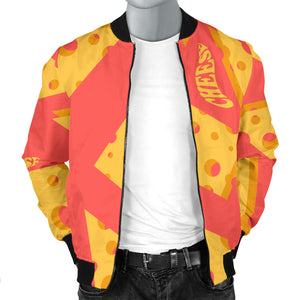 Sliced Cheese Pattern  Men Bomber Jacket