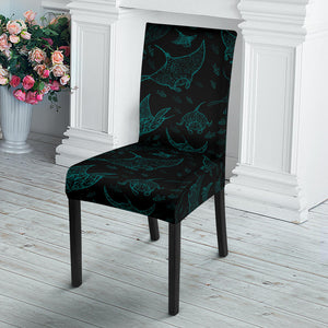 Stingray Pattern Print Design 02 Dining Chair Slipcover