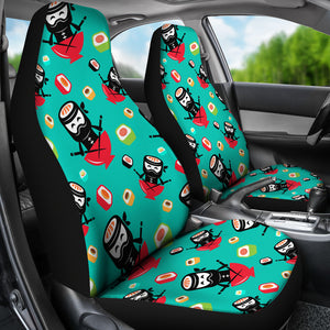 Ninja Sushi Pattern Universal Fit Car Seat Covers