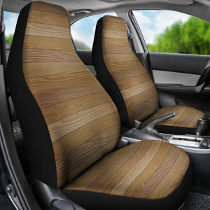 Wood Printed Pattern Print Design 02 Universal Fit Car Seat Covers