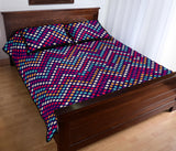 Zigzag Chevron Pokka Dot Aboriginal Pattern Quilt Bed Set