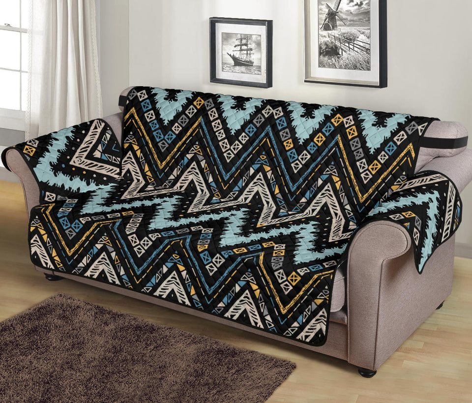 Zigzag Chevron African Afro Dashiki Adinkra Kente Sofa Cover Protector