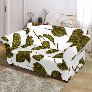 Hop Leaves Pattern Loveseat Couch Slipcover