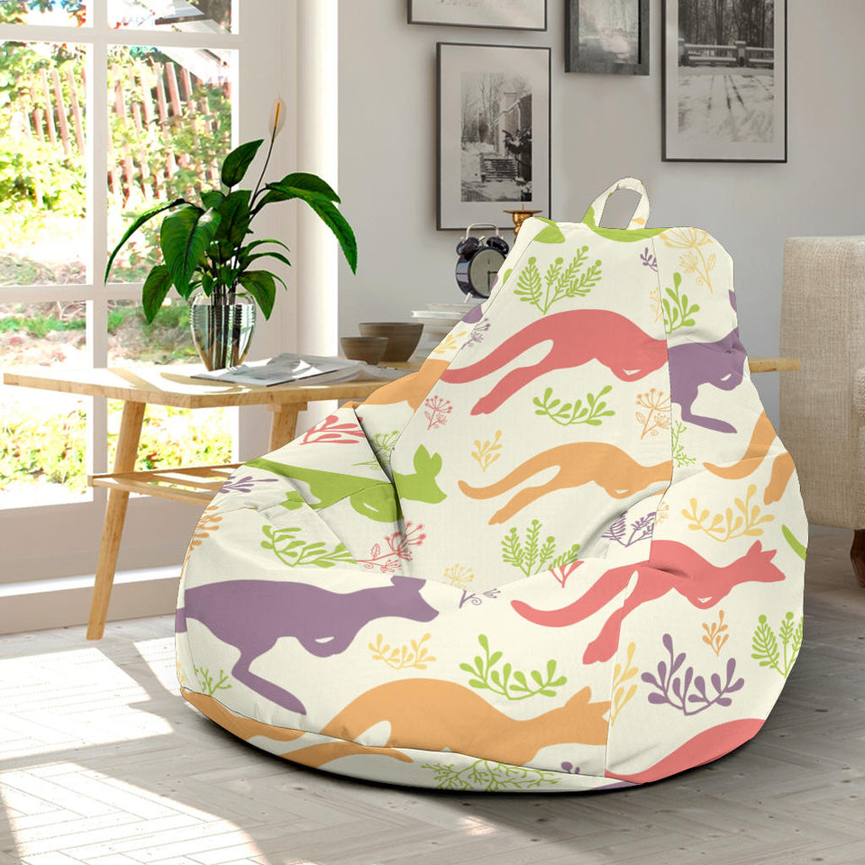 Colorful Kangaroo Pattern Bean Bag Cover