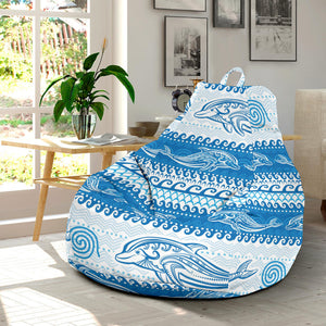 Dolphin Tribal Pattern background Bean Bag Cover