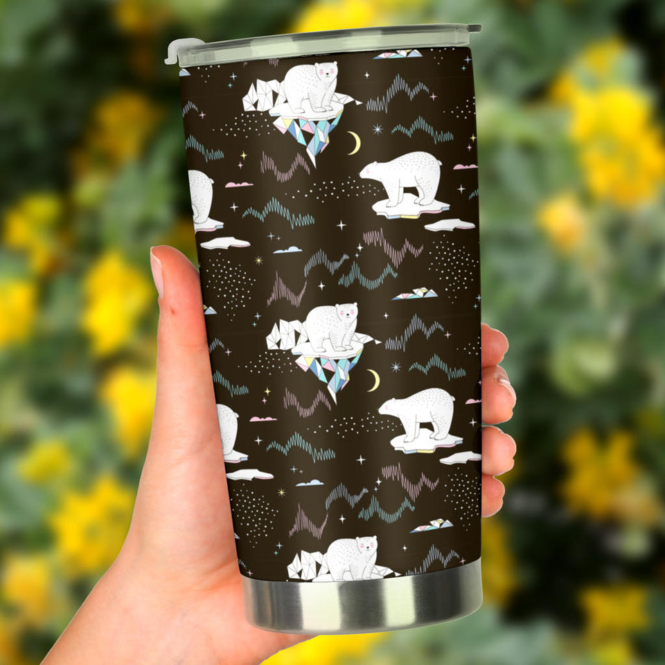 Polar Bear Pattern Background Tumbler