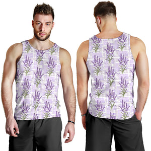 Lavender Pattern Theme Men Tank Top