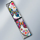 Colorful Butterfly Flower Pattern Car Sun Shade