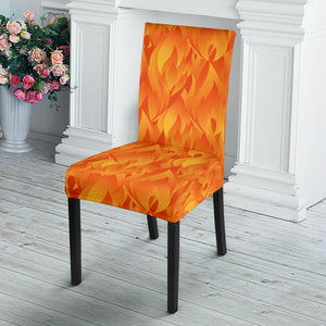 Red Flame Fire Pattern Dining Chair Slipcover