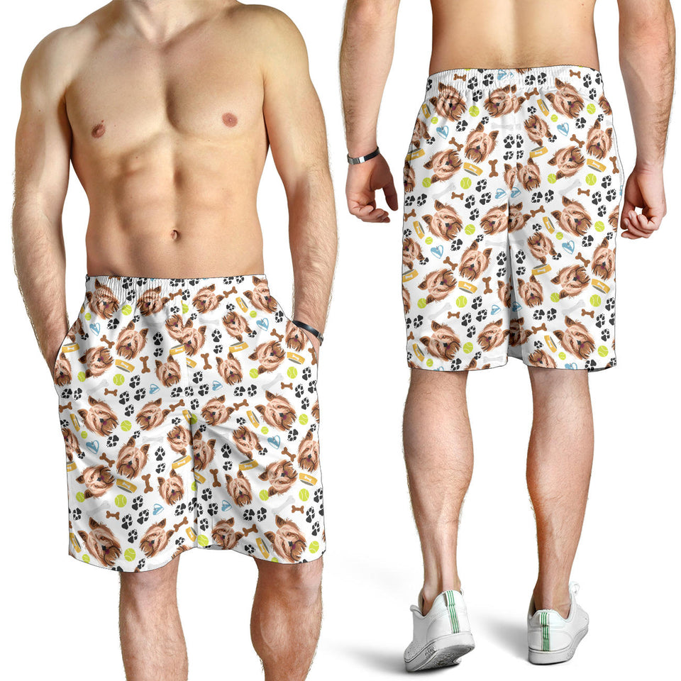 Yorkshire Terrier Pattern Print Design 05 Men Shorts