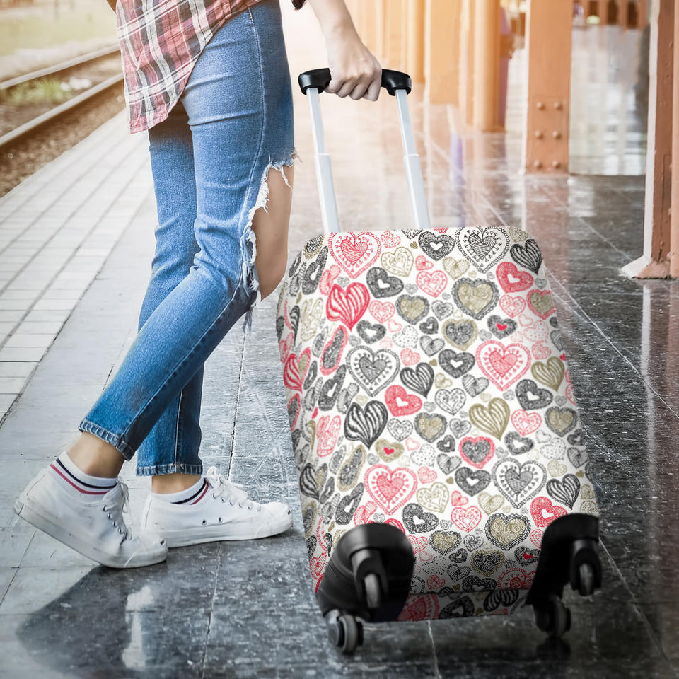 Heart Tribal Pattern Luggage Covers