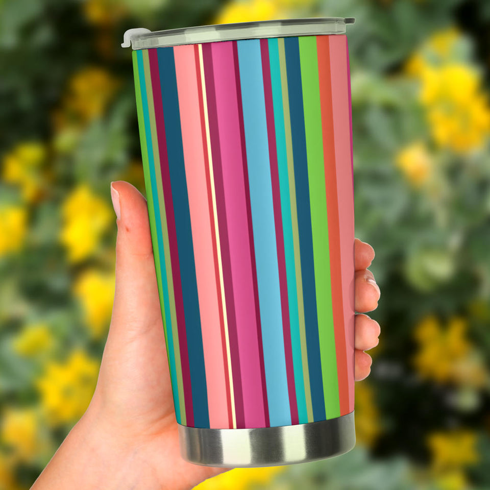 Rainbow Stripe Pattern Tumbler