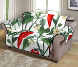 Chili Leaves Flower Pattern Loveseat Couch Cover Protector