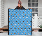 Jack Russel Pattern Print Design 04 Premium Quilt