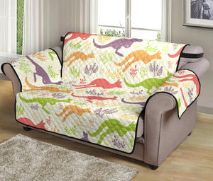 Colorful Kangaroo Pattern Loveseat Couch Cover Protector