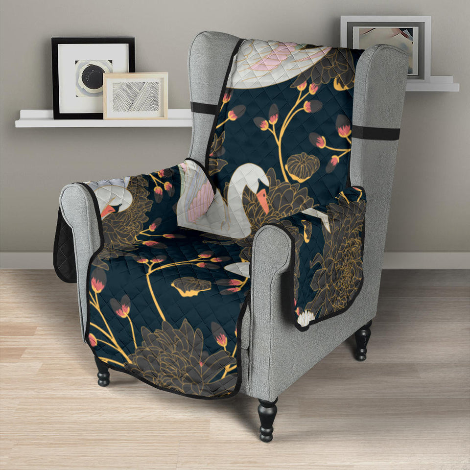 Swan Pattern Chair Cover Protector