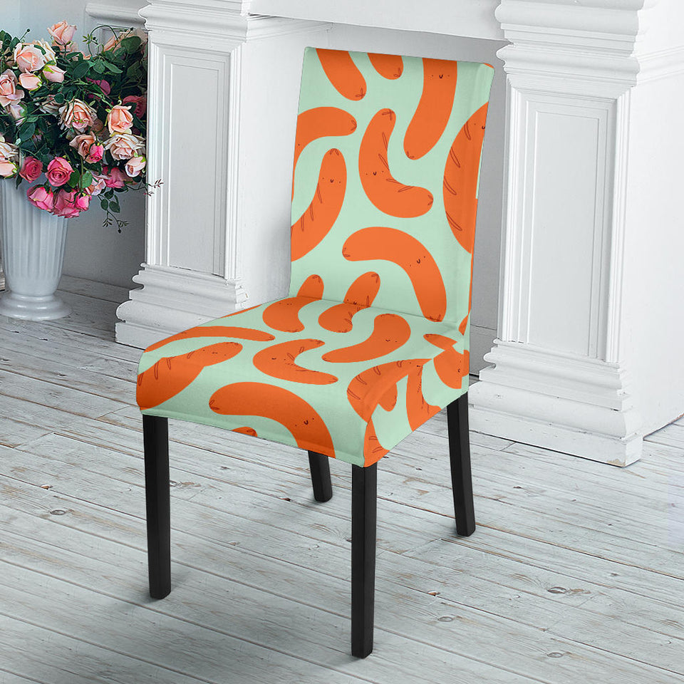 Sausage Pattern Print Design 04 Dining Chair Slipcover