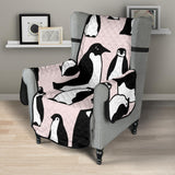 Penguin Pattern Background Chair Cover Protector