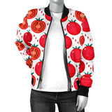Tomato Pattern Women Bomber Jacket