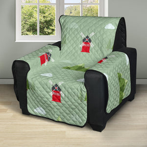 Windmill Green Pattern Recliner Cover Protector