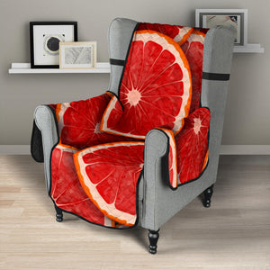 Sliced Grapefruit Pattern Background Chair Cover Protector