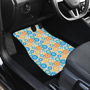 Gear Pattern Print Design 04 Front Car Mats