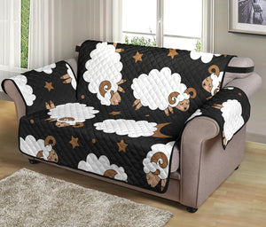 Cute Sheep Pattern Loveseat Couch Cover Protector