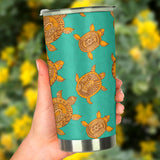 Sea Turtle Tribal Aboriginal Pattern Tumbler