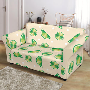 Lime Pattern Loveseat Couch Slipcover