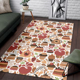 Hand Drawn Cake Pattern Area Rug