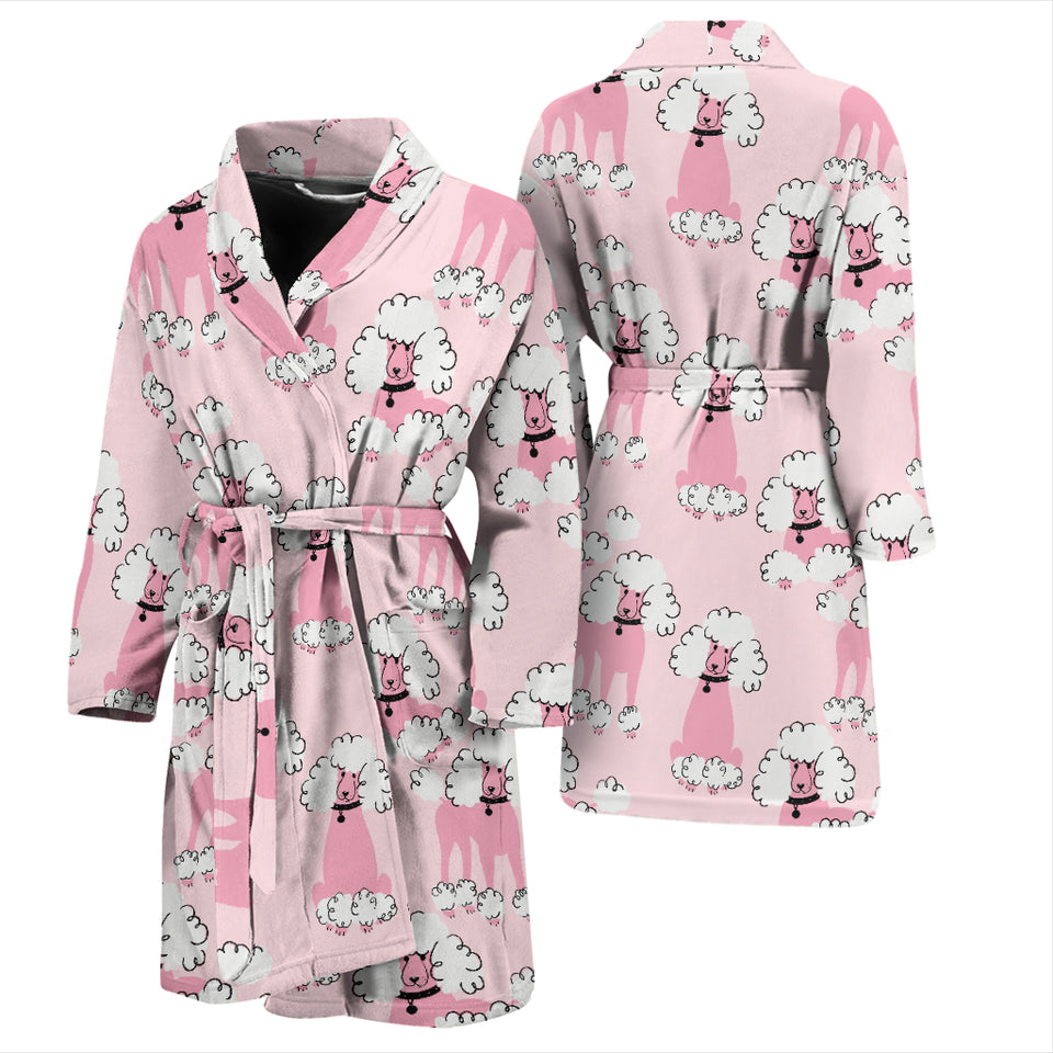 Poodle Pattern Men Bathrobe