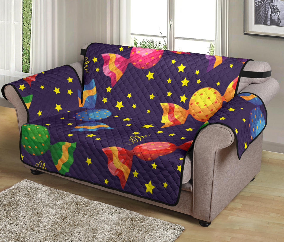 Candy Star Pattern Loveseat Couch Cover Protector