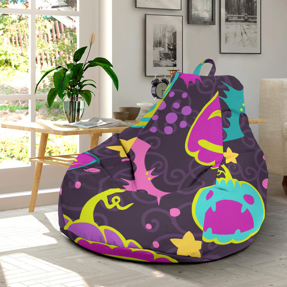 Halloween Pumpkin Bat Pattern Bean Bag Cover