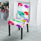 Colorful Dragonfly Pattern Dining Chair Slipcover